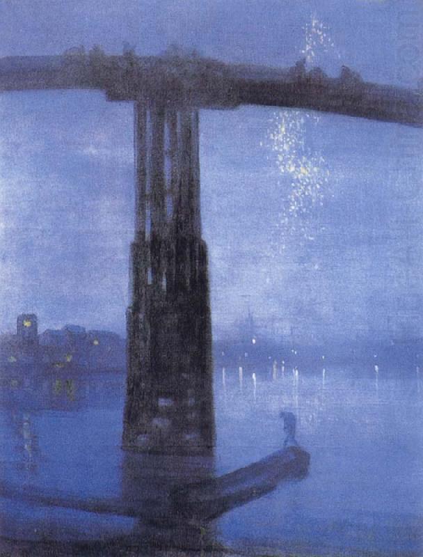 James Abbott McNeil Whistler Blue and Gold-Old Battersea Bridge china oil painting image